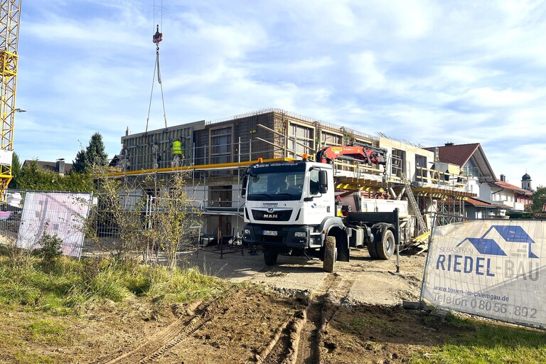 Baufortschritt Suedseite Haslach Myslik Rosenheim