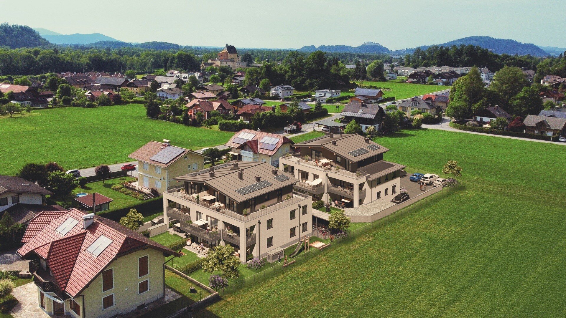 Vogelperspektive Miglweg Elsbethen