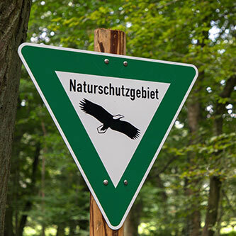 Naturschutzgebiet Antheringer Au Hinweisschild